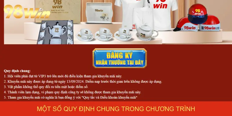 Một số quy định chung trong chương trình