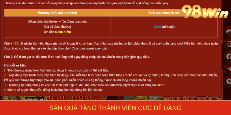 Săn quà tặng thành viên cực dễ dàng